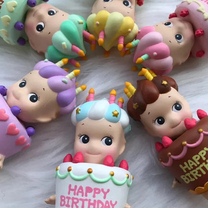 Sonny Angel Birthday Cake Series Mini Figures — Collectible Decorative Doll Toys, Kids Gift & Car/Office Decor