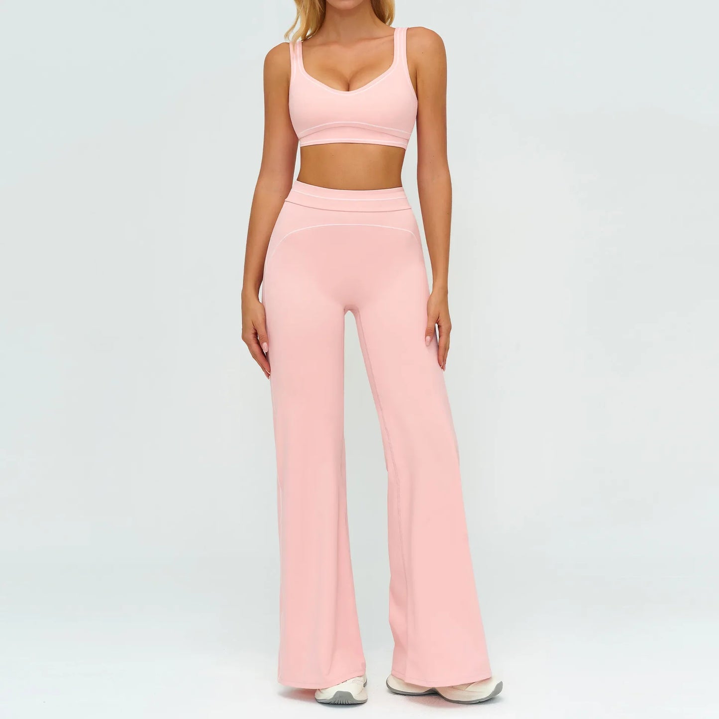 Women’s 2-Piece Fitness Yoga Set, Gym Running Tracksuit, Push-Up Sportswear Leggings, Athletic Workout Outfit