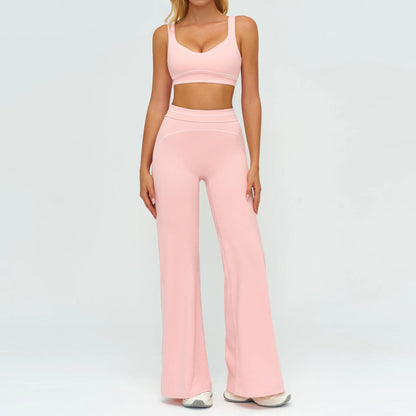 Women’s 2-Piece Fitness Yoga Set, Gym Running Tracksuit, Push-Up Sportswear Leggings, Athletic Workout Outfit
