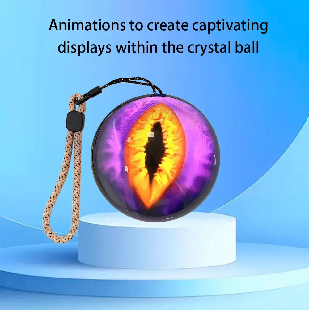 7cm 3D Crystal Ball Display - DIY Electronic Video Playback Globe & Gift for Family, Friends and Graduation