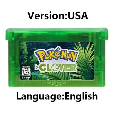 GBA Game Cartridge – 32-Bit Pokemon Series: Crown Clover, Unbound, Quetzal, Glazed, Gaia & Emerald Legacy