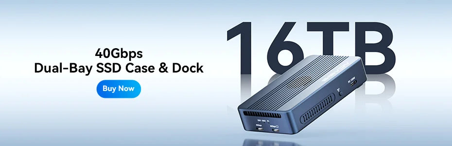 ACASIS 40Gbps USB 4.0 SSD Enclosure – Thunderbolt NVMe M.2 8TB Case, Compatible with Thunderbolt 4/3, USB 3.2/3.1/3.0 (JHL7440)