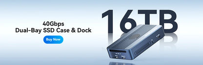 ACASIS 40Gbps USB 4.0 SSD Enclosure – Thunderbolt NVMe M.2 8TB Case, Compatible with Thunderbolt 4/3, USB 3.2/3.1/3.0 (JHL7440)