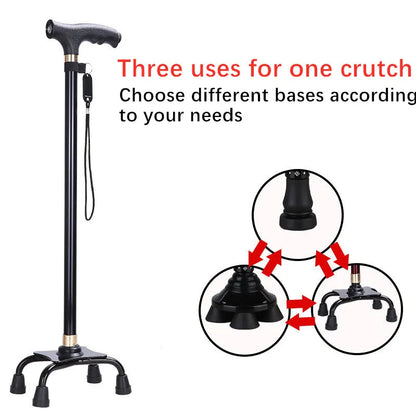 Non-Slip Retractable Walking Cane for Elderly – Aluminum Alloy Multifunctional Stick with LED Light for Seniors