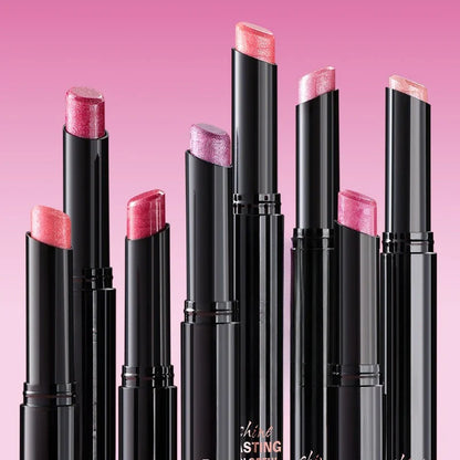 Diamond Pearlescent Waterproof Lipstick – Long-Lasting Matte Velvet Red Lip Makeup Cosmetics