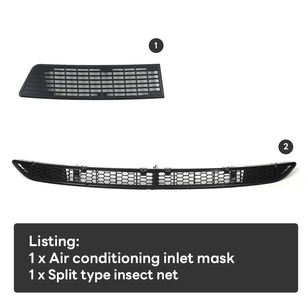 Tesla Model 3 Highland 2024 Lower Bumper Mesh — Anti-Insect & Dust-Proof Vent Grille Cover, Front Protection