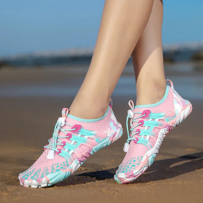 Kids & Adults Summer Aqua Shoes — Anti-Slip Water Beach Sneakers, Sizes 26-41