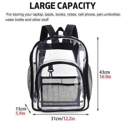 Transparent Shoulder Backpack | Unisex Large Capacity Waterproof Multifunctional Bag for Men & Women