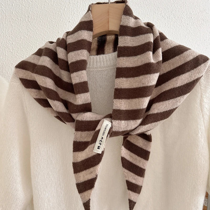 Women’s Wool Triangle Scarf – Multi-Functional Knitted Headscarf