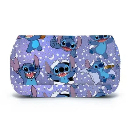 Anime Stitch Fully Printed Flap Pencil Case – Cartoon Stationery Bag for Primary & Secondary Students