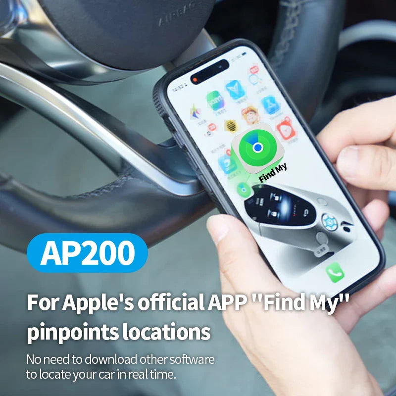 AP200 20W Mini Universal OBD GPS Tracker – Hidden Cigarette Lighter USB-C Adapter with Apple Official App Compatibility