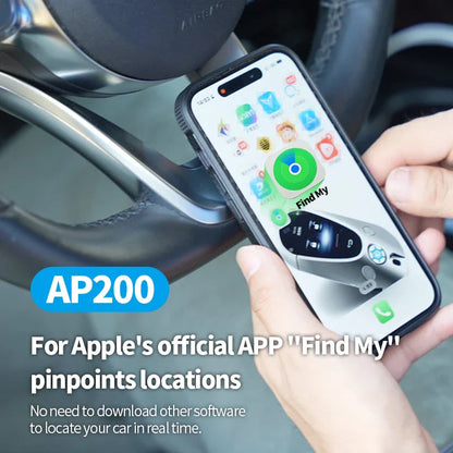 AP200 20W Mini Universal OBD GPS Tracker – Hidden Cigarette Lighter USB-C Adapter with Apple Official App Compatibility