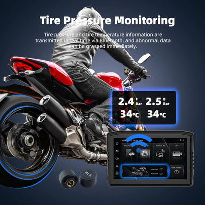 EKIY 6.25" Portable Digital Dashboard with Wireless CarPlay & Android Auto GPS Navigation - Anti-Theft Removable Screen for Motorcycle   2/2