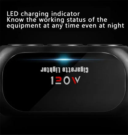 Dual USB Car Charger – Multi-Function Power Adapter Plug for 3 Devices