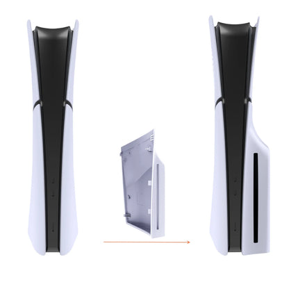 Premium White ABS Side Disc Plate – Replacement Faceplate Hard Shell Case for PS5 Slim Disc Edition
