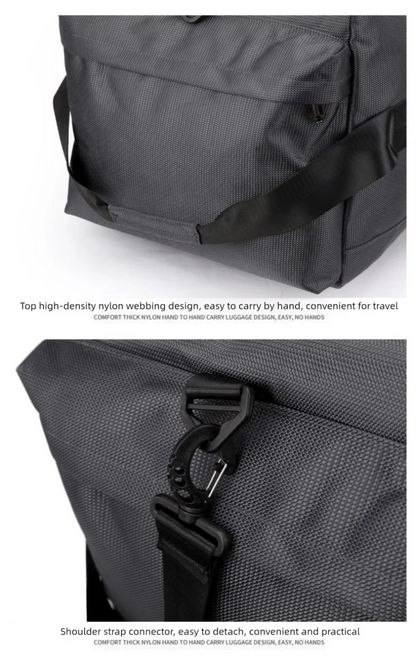 80L Rolling Duffle Bag with Wheels – 31" Heavy-Duty Foldable Travel Duffel, Water-Resistant Luggage with Shoulder Strap