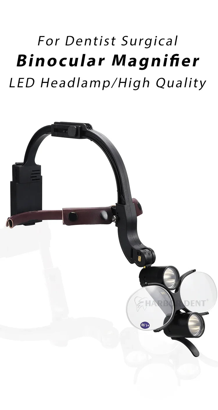5W Dental LED Headlight – 2.5X/3.5X Magnification Binocular Loupes with 2 Filters for Dentist Surgery