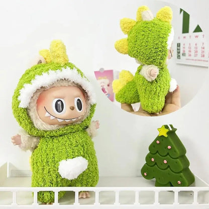 17cm Mini Plush Doll Clothes – Outfit Accessories for Kpop EXO Labubu Idol Dolls, Sitting Party Clothing, DIY Gift