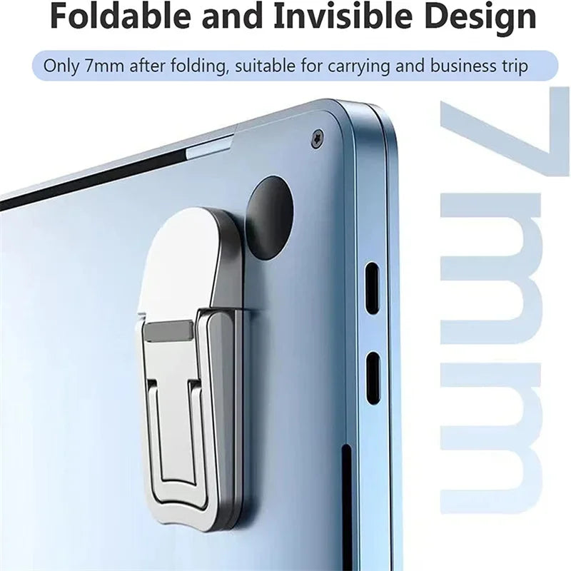 Portable Laptop Stand - Adjustable 2-Angle Foldable Bracket, Invisible Riser for MacBook and Notebooks