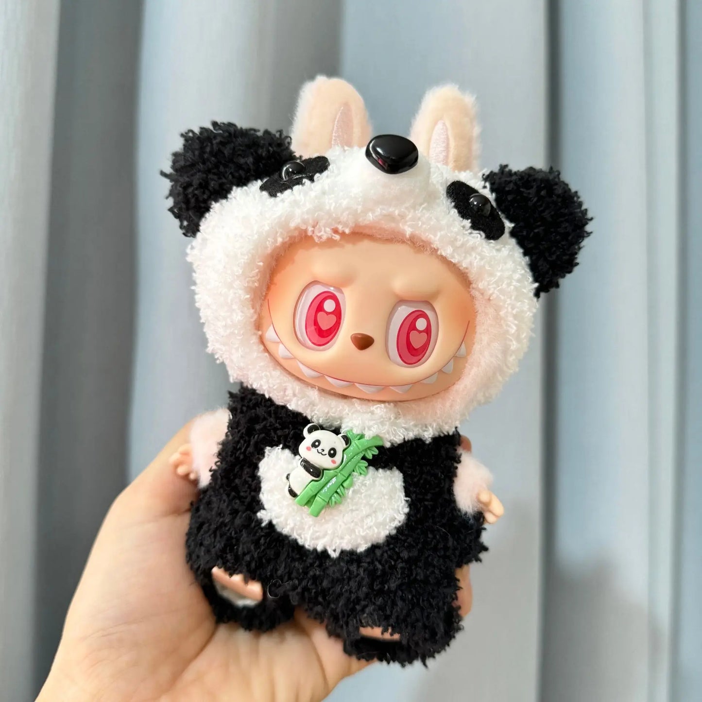 15cm/17cm LABUBU Doll Outfits – Sitting Party Plush Animal Sets for Generations 1-3, Cute Gifts for LABUBU Fans