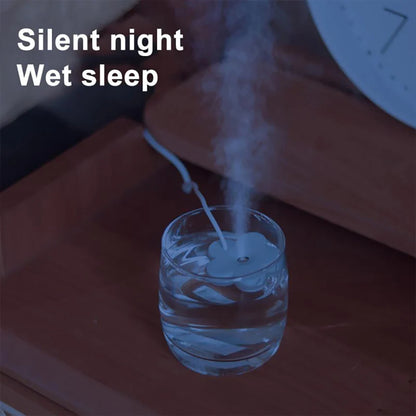 Petal-Shaped Mini Portable Air Humidifier – Ultrasonic Aromatherapy Diffuser for Home & Bedroom, USB DC 5V 1A