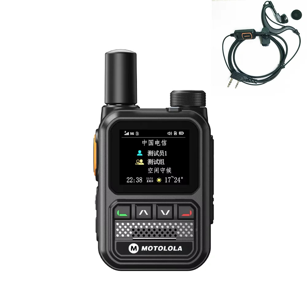 MOTOLOLA POC Network Walkie Talkie – 5G GPS Dual SIM Nationwide Intercom Handheld Long Range Two-Way Ham Radio Device