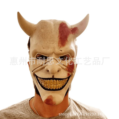 The Black Phone Horror Half Face Mask – Scary Halloween Masquerade Cosplay Accessory