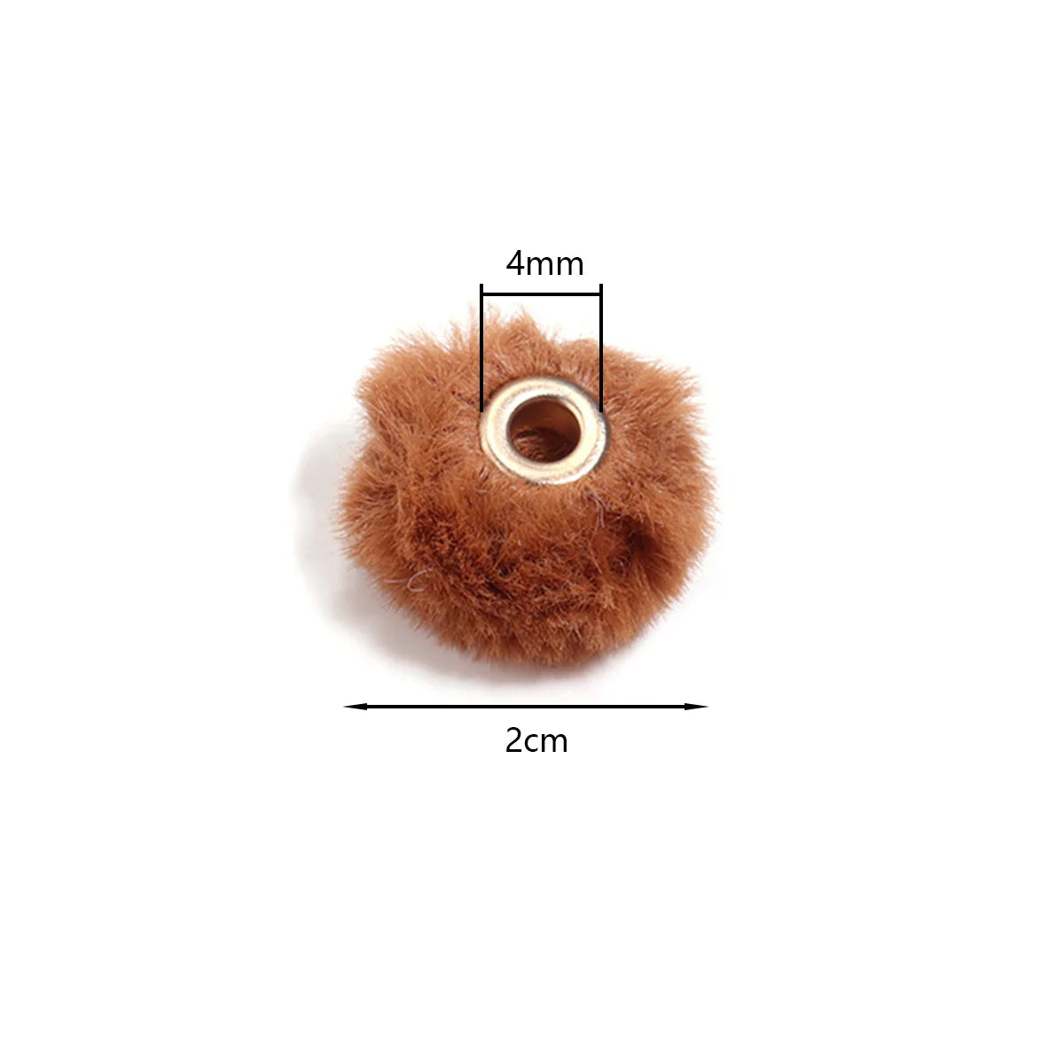 10pcs Plush Fur Ball Beads – Multicolor Pompom Spacer Beads for DIY Jewelry, Earrings & Bracelets