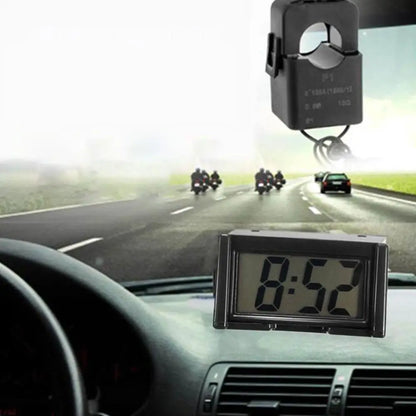 Mini Digital Car Dashboard Clock – Large Screen Self-Adhesive Electronic Clock for Cars & Trucks, Portable Mini Time Display Accessory