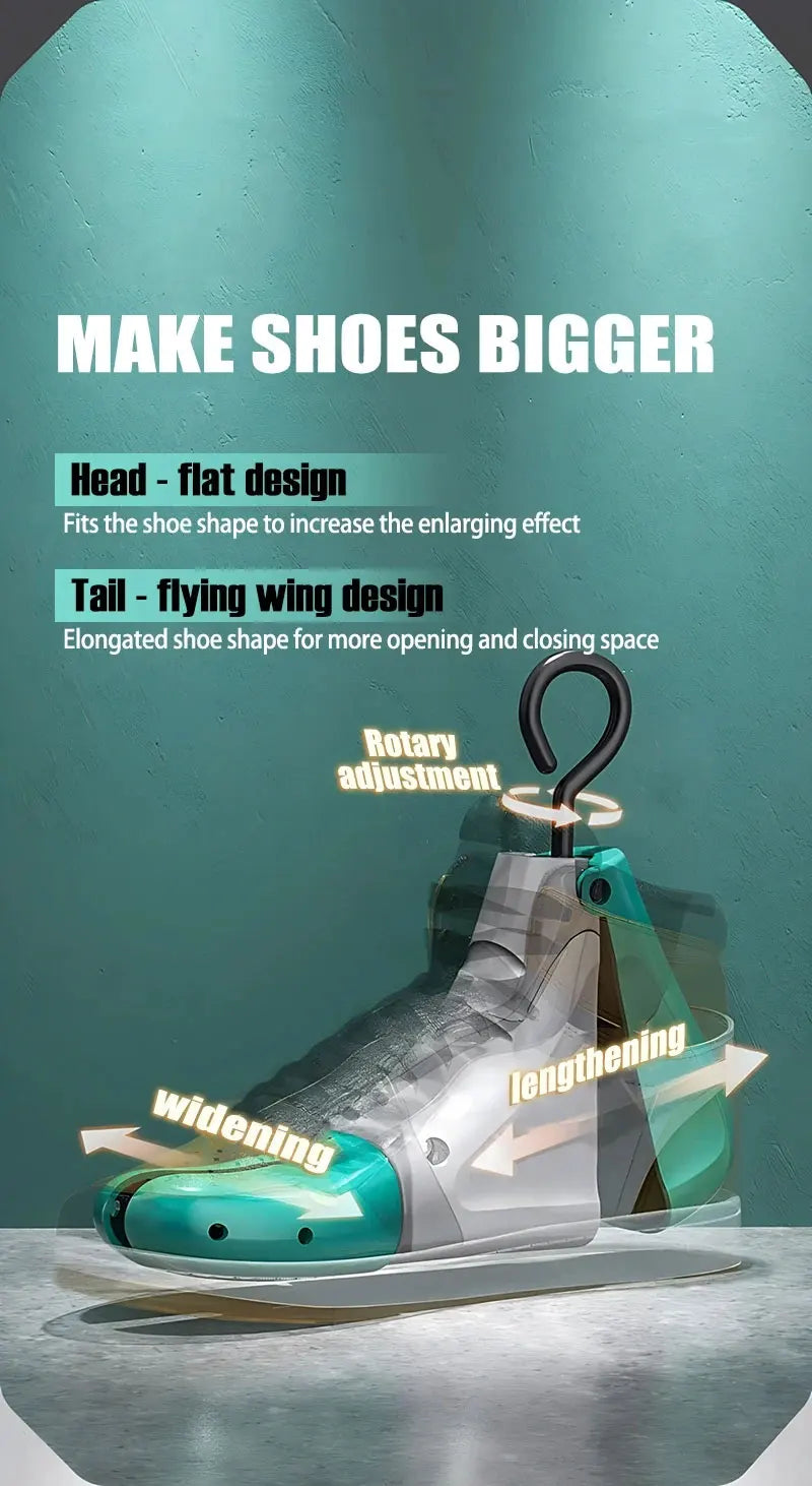 1/2 PCS Universal Adjustable Shoe Stretcher – Boot & Sneaker Widener with Steel Shaft for Left & Right Shoes