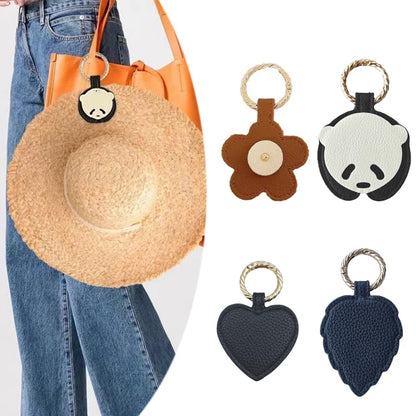 Magnetic PU Leather Hat Clip Holder for Travel – Sun Hat Keeper for Handbags, Backpacks & Luggage Accessories
