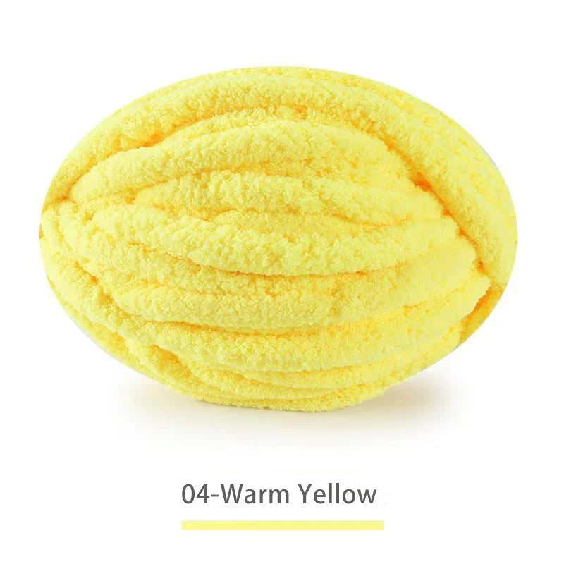 250g Extra Thick Ice Chenille Yarn Ball for Hand Knitting – Soft DIY Blanket, Cushion, Scarf & Pet Bed Yarn for Craft Projects