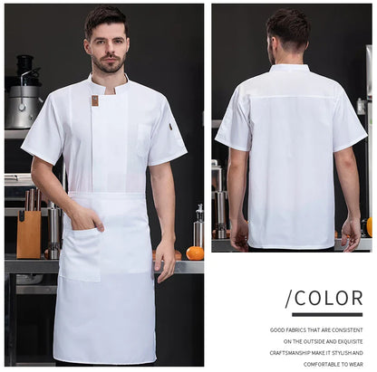 Unisex Chef Jacket – Summer Kitchen Shirt for Hotel, Restaurant, Bakery, Catering, and Cooking Uniforms