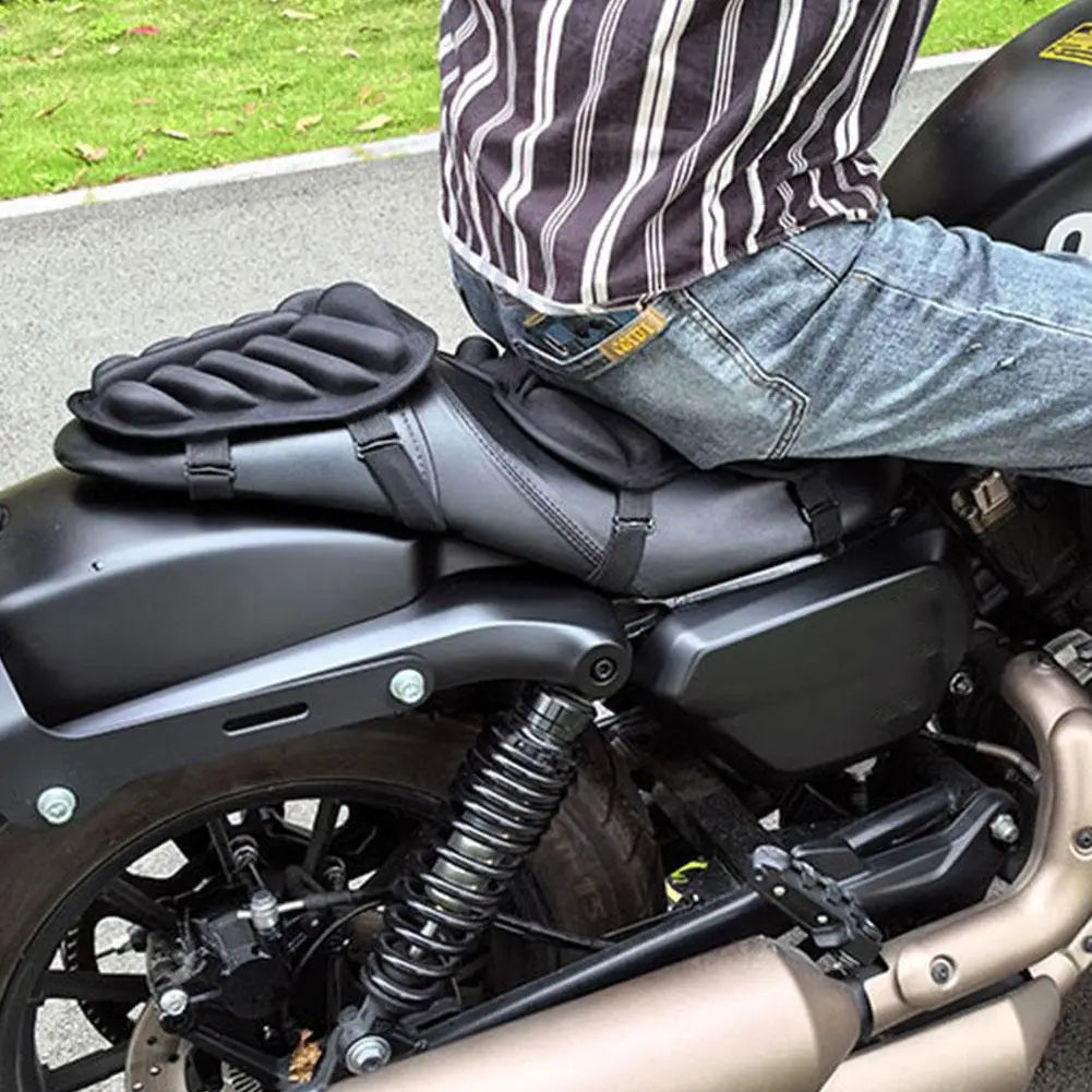 3D Motorcycle Seat Pad - Comfort Gel Cushion, Breathable Universal Shock Absorbing Seat Cover for Advanced Mountain Riding