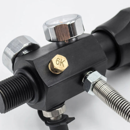 HPA Compressed Air Tank Charging Valve – Scuba Filling Station Hose with Gauge (20in, M18x1.5 or 5/8"-18UNF, 4500Psi/300Bar)