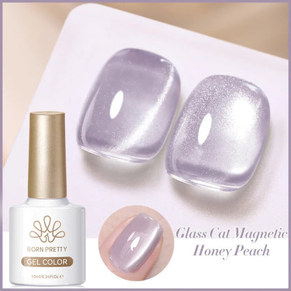 BORN PRETTY Cat Magnetic Gel Nail Polish 117 Colors 10ml Full Coverage Semi-Permanent Soak-Off Nail Varnish for Salon Manicure Glitter Cat Eye Nails