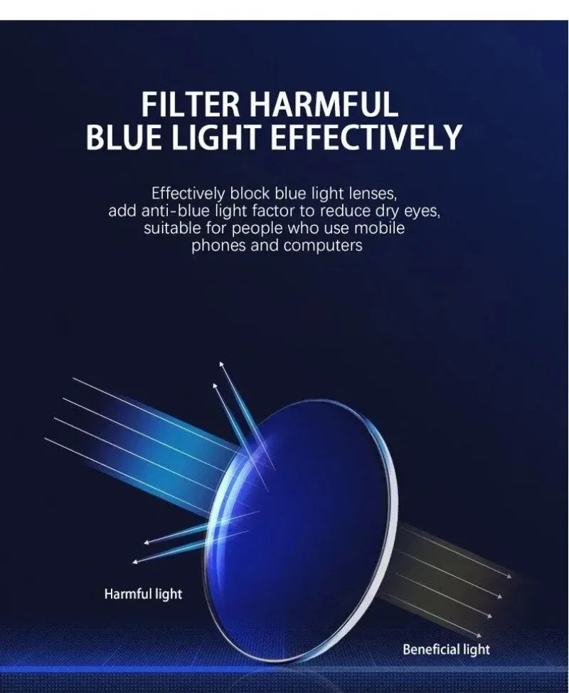 Unisex Folding Reading Glasses – Full Metal Frame, Transparent Lenses, Anti-Blue Light with Case