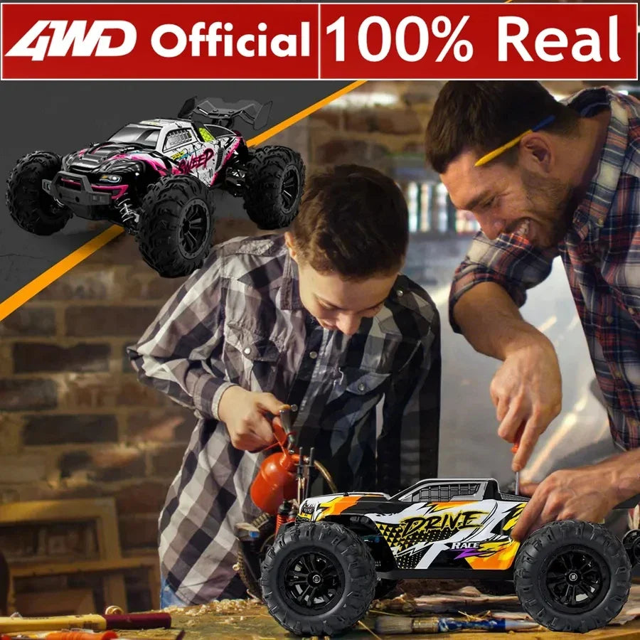 4WD Remote Control Car – Off-Road 4x4 RC High-Speed Buggy Truck, Brushless 50/80KM/H Drift Racing Toy for Kids & Adults
