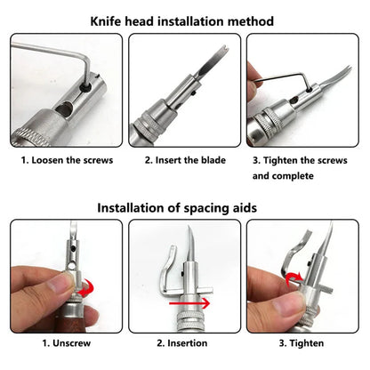 7-in-1 Professional Leather Craft Tool – Adjustable Stitching, Slotting & Creasing Trimmer for DIY Handmade Leatherwork
