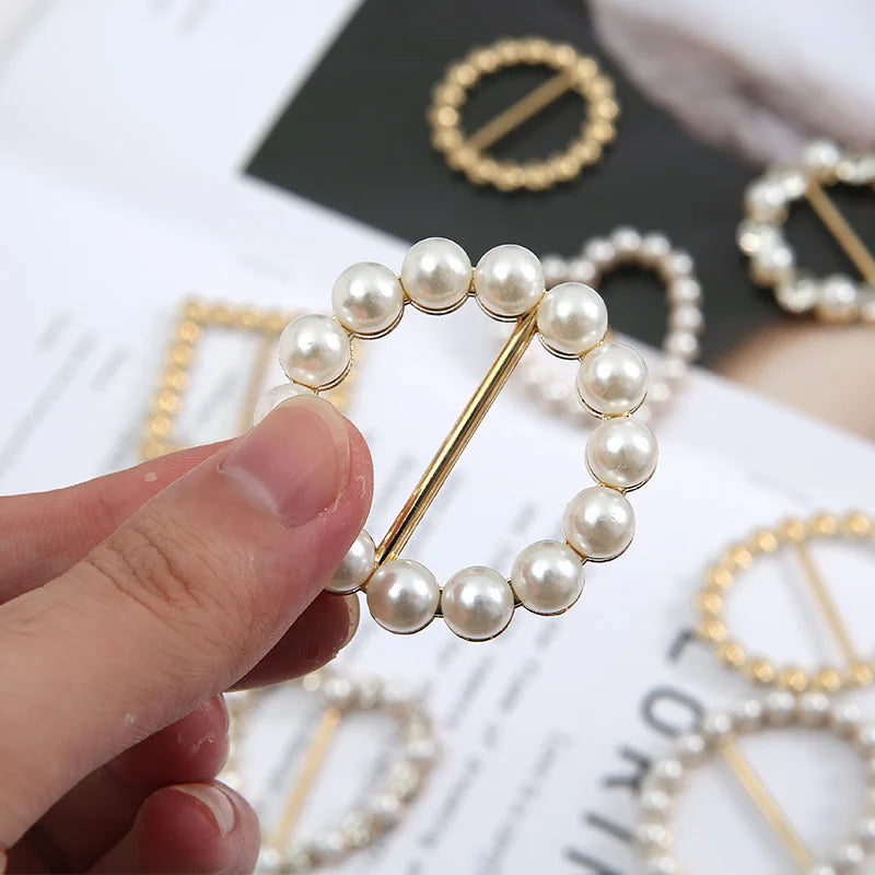Metal Ring Waist & Scarf Button – Fashion Corner Hem Brooch, Waist Knotted Buckle, T-Shirt Fixing Accessory for Women & Girls