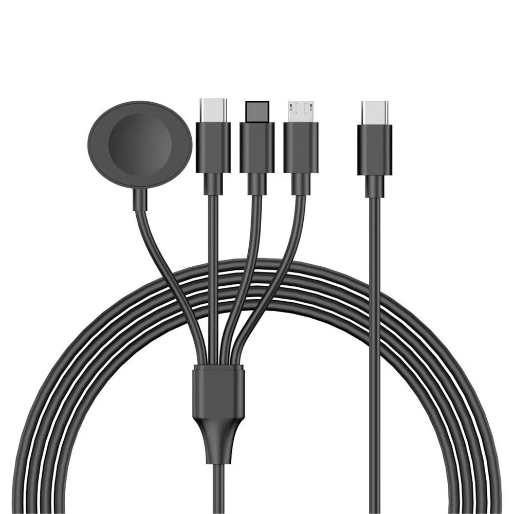 4-in-2 Multi Watch Charging Cable – Fast USB Type-C Charger for iWatch, iPhone, AirPods & iPad Accessories