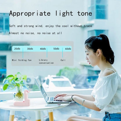 New Handheld Portable Mini Fan - Creative, Three-Speed Adjustable, Solid Color, USB Rechargeable Small Fan