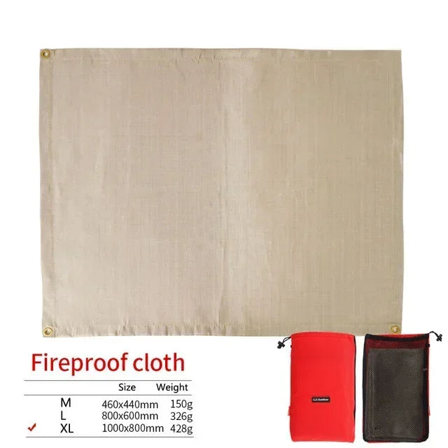 Outdoor Camping Fireproof Mat – Flame Retardant Picnic, Barbecue & Insulation Blanket, High-Temperature Fiberglass Mat