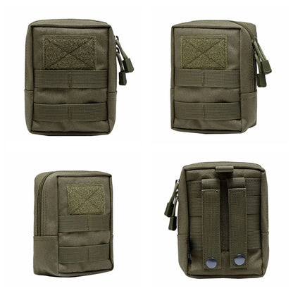 Outdoor Tactical 600D Waist Bag - Multitool MOLLE Pouch, Tool Zipper Waist Pack, Durable Belt Pouch for Hunting Accessories