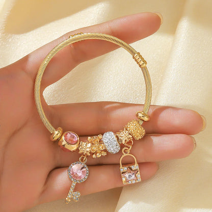 Fashionable Women's Stainless Steel Multi-Element Bracelet – Ideal for Daily Wear, Parties & Festival Gifts