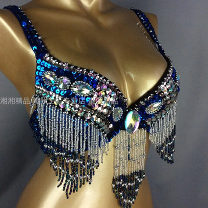 Sexy Girl Belly Dance Costume Set – Bra & Belt Set in 10 Colors for Ladies Bellydancing