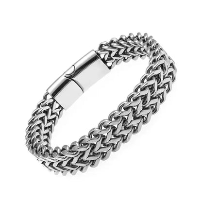 Ethnic Wind Dragon Bracelet – Vintage Silver Plated Cuff Bangle, Motorcycle Riding Charm Jewelry Gift for Men