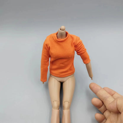 1/6 Scale Black T-Shirt for 12" (30cm) Action Figures — Male & Female DIY Model Accessories