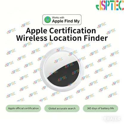 JSPTEC AirTag Bluetooth GPS Tracker - IPX5 Waterproof Mini Finder for iOS, Kids, Pets & Everyday Tracking