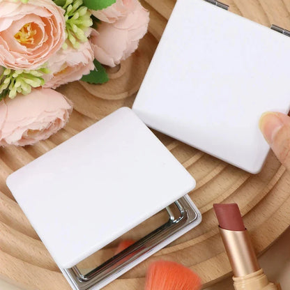 Stainless Steel Folding Pocket Mirror - Small Exquisite Makeup Mirror, Anniversary, Valentine’s Day & Mom Gift